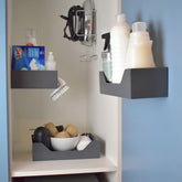 Porta Objetos Suporte de Parede Organizador Multiuso 30x10,5cm Dourado Masutti